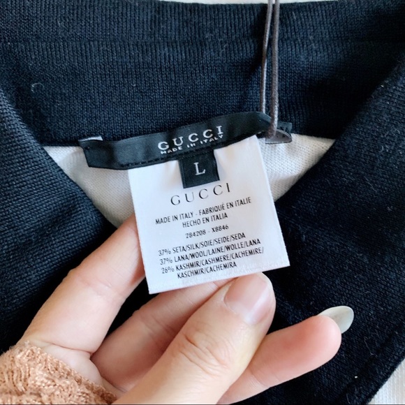 NWT Authentic Gucci Cashmere Blend Sleeveless Polo - Picture 4 of 6